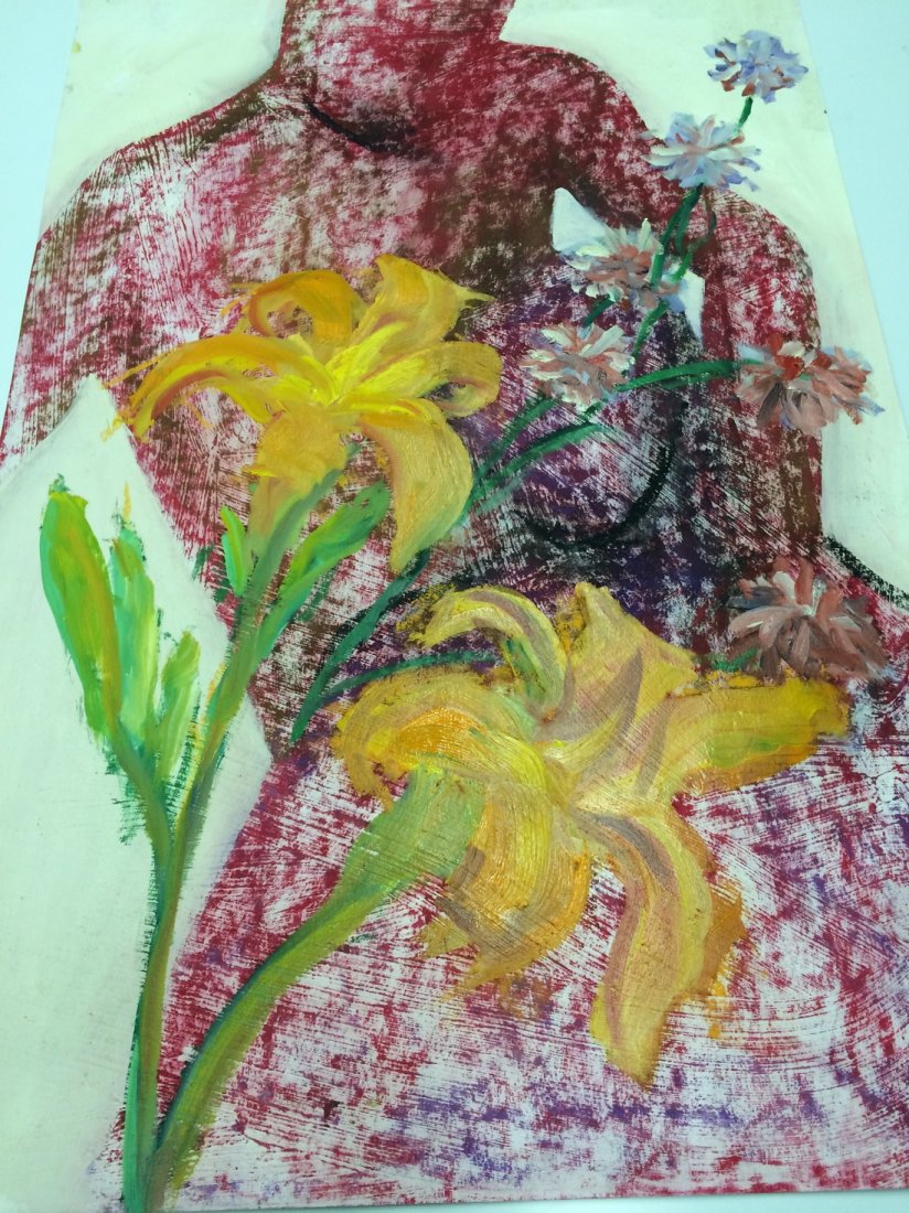 MODERN PORTRAIT OIL PAINTING RALPH NEADERLAND: MODERN PORTRAIT OIL PAINTING ON PAPER. ARTIST RALPH NEADERLAND IT IS NOT FRAMED AND IN GOOD CONDITION WE OFFER IN HOUSE SHIPPING