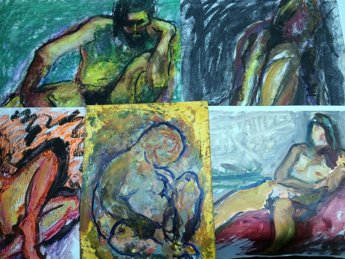 5 PIECE ART LOT WOODSTOCK ARTIST RALPH NEADERLAND (1 of 6)