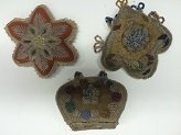 COLLECTION OF VINTAGE NATIVE AMERICAN BEADED PILLOWS: COLLECTION OF 3 VINTAGE NATIVE AMERICAN EASTERN WOODLAND PILLOWS THE ARE IN FAIR CONDITION , WE OFFER IN HOUSE SHIPPING