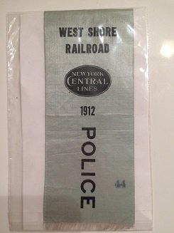 1912 ORIGINAL WEST SHORE RAIL ROAD POLICE ITEM: ORIGINAL1912 WEST SHORE RAILROAD POLICE ITEM IN EXCALLENT CONDITION, WE OFFER IN HOUSE SHIPPING