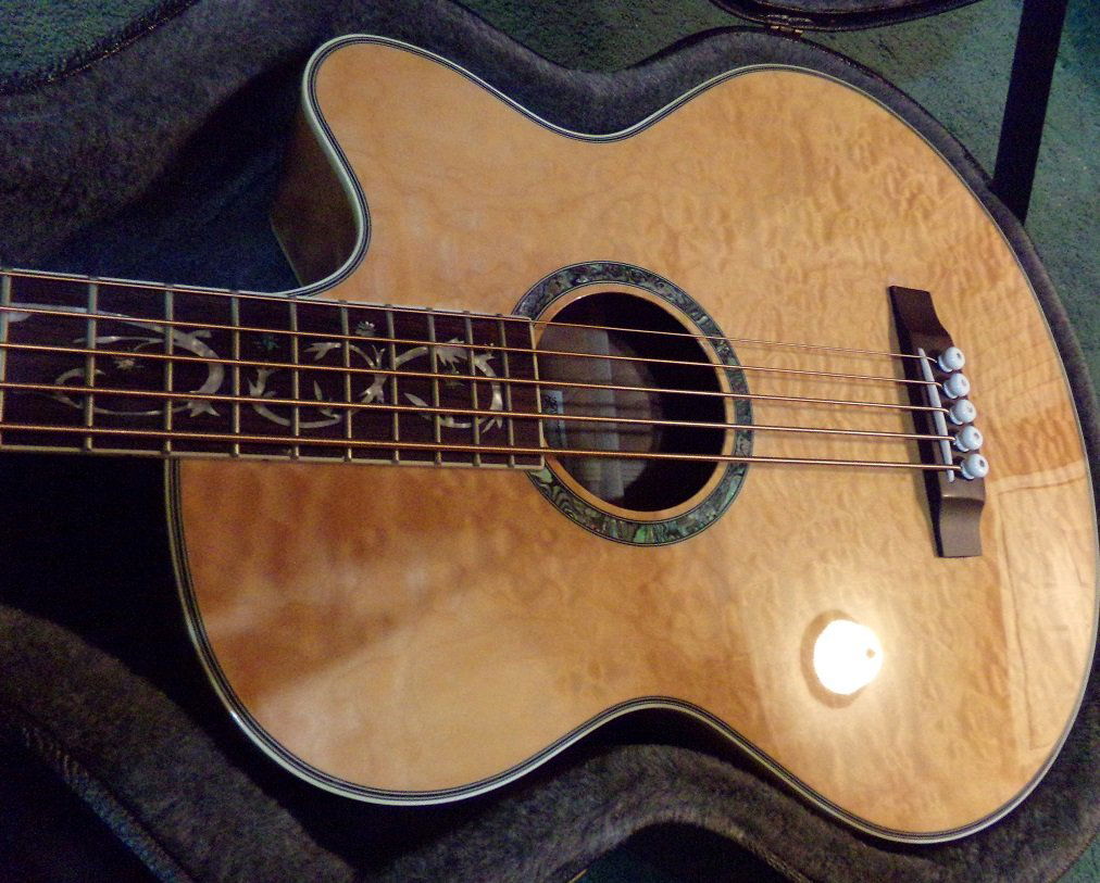 Michael Kelly Dragonfly Acoustic Electric Bass Natural (1 of 9)