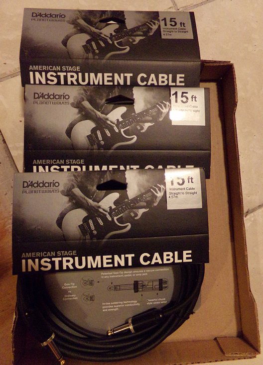 Lot of 3  Planet Waves American Stage Cables 15 ft NEW (1 of 1)