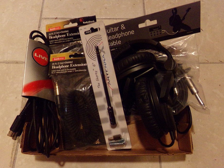 Headphones and Extension Cables Lot Both New and Used (1 of 1)