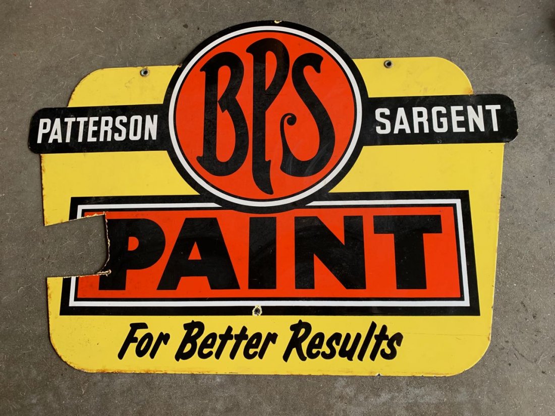BPS Patterson Sargent Paint Porcelain Sign as-is (1 of 3)