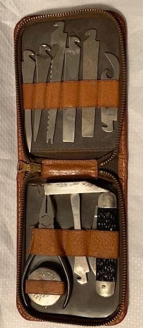 Utica NY Pocket Knife Survival Kit W/Leather Case (1 of 4)