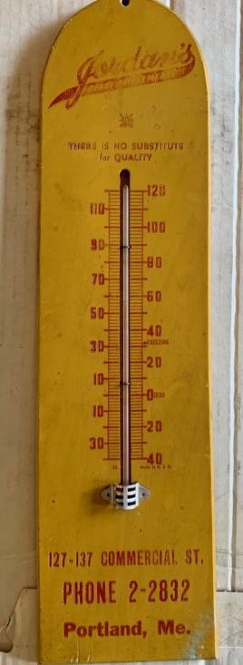 Jordans Meats Thermometer Portland Maine: Jordans Meats Thermometer Portland Maine 14 3/4 X 4 inches