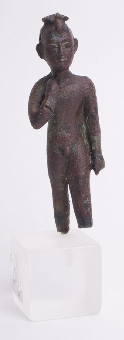 Ancient Egyptian Bronze Harpocrates Figure c.600 BC (1 of 2)