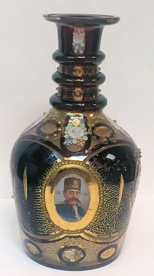19th Cent Bohemian Glass Decanter Made for the Persian (1 of 2)