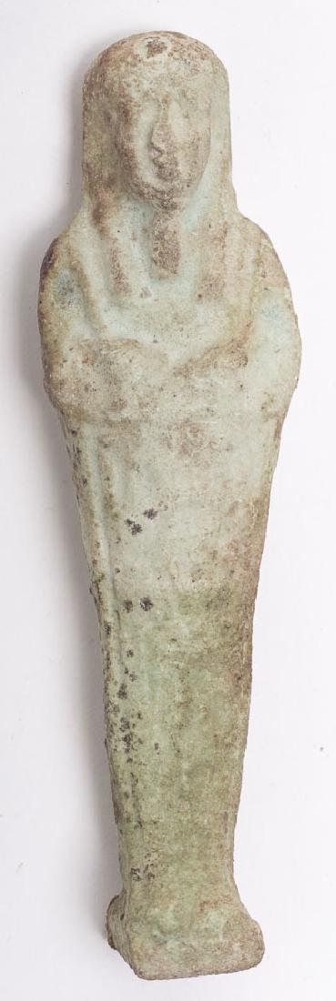 Ancient Egyptian Blue Faience Ushabti c.600 BC. (1 of 2)