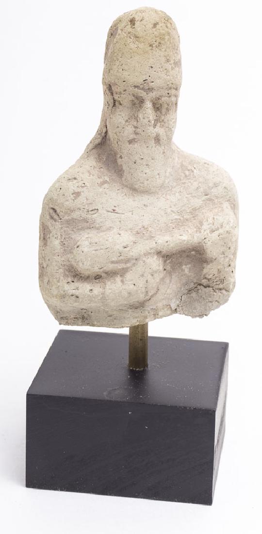 Ancient Near Eastern Parthian Clay Bust c.6th cen BC (1 of 2)