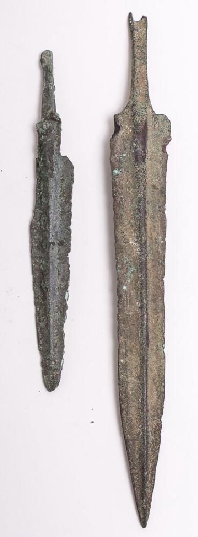 Lot of 2 Ancient Luristan Bronze Spear Point c.1000 BC. (1 of 2)