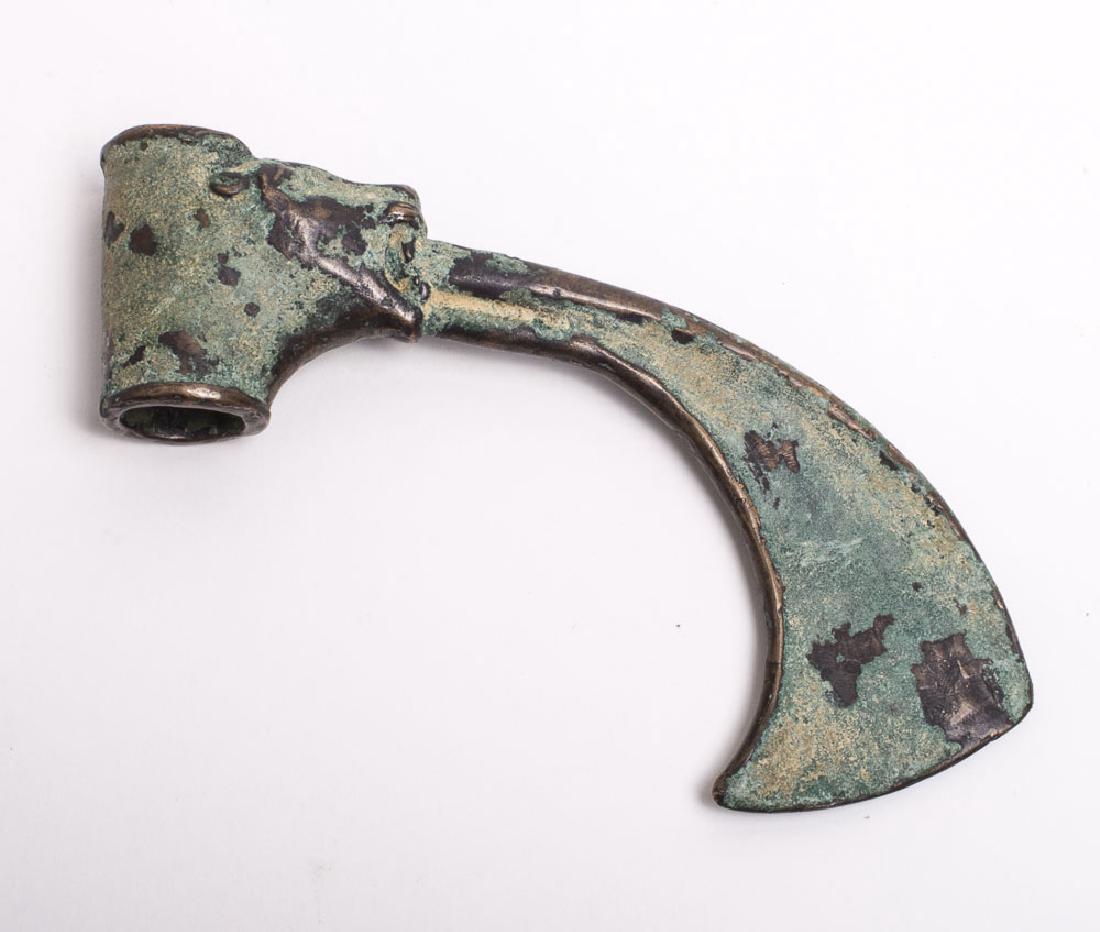 Ancient Luristan Bronze Axe With Lion Head c.1000 BC. (1 of 2)
