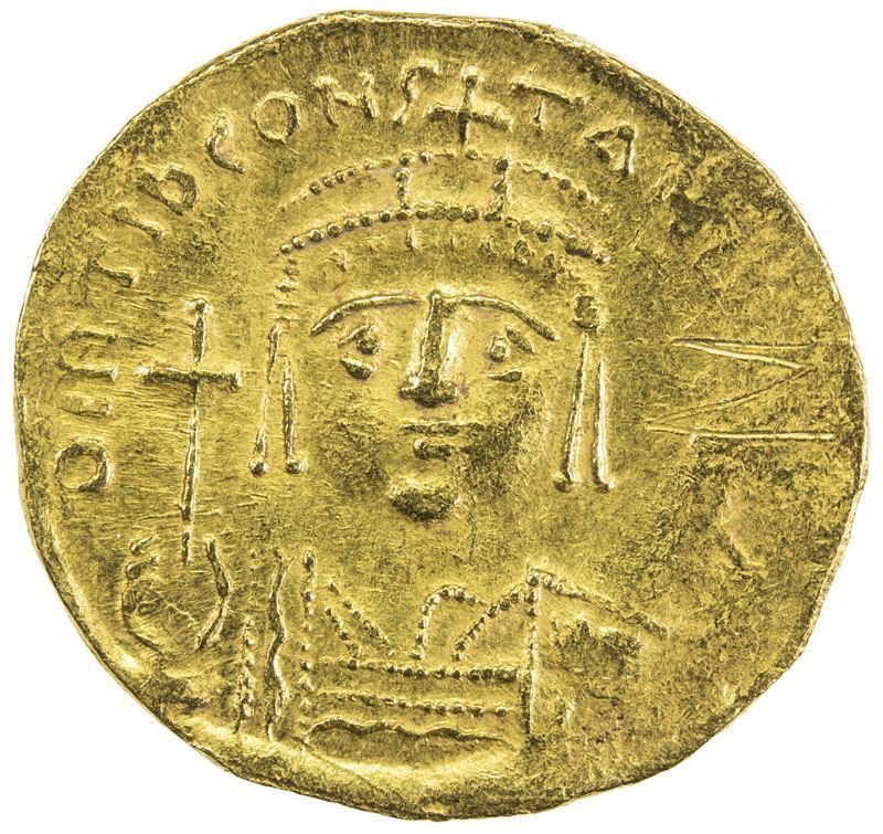 Ancient BYZANTINE Tiberius II Constantine gold Solidus (1 of 2)