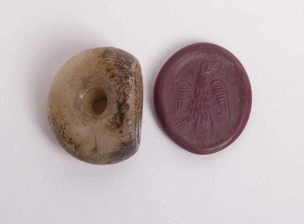 Ancient Sasanian Agate Stamp Seal with Eagle c.6th c AD (1 of 4)