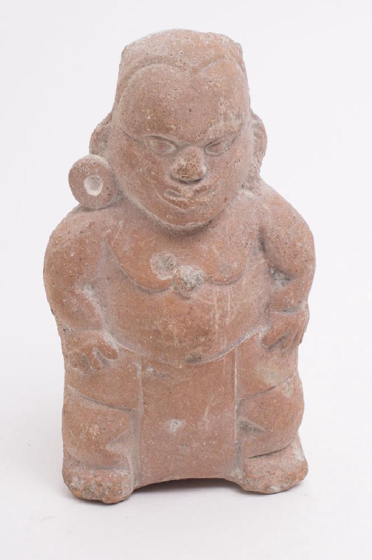 Ancient Pre-Columbian Jalisco Pottery Whistle Figure (1 of 2)