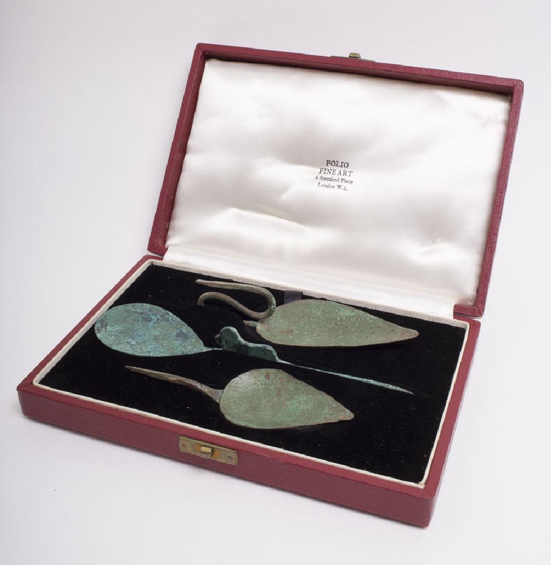 Three Ancient Roman Bronze Spoons with Lion  c.200 AD (1 of 3)