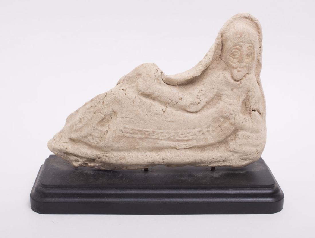 Ancient Parthian Terracotta Reclining Figure c.650 BC (1 of 2)