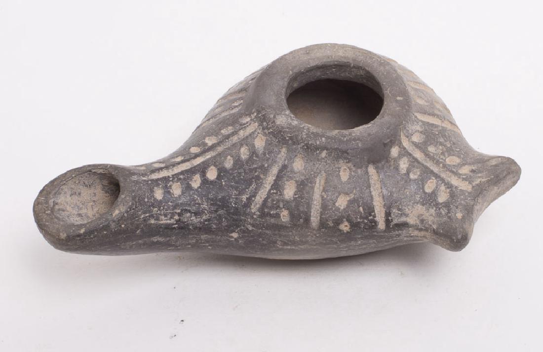 Ancient Hellenistic Terracotta Oil Lamp c.300-30 BC. (1 of 2)