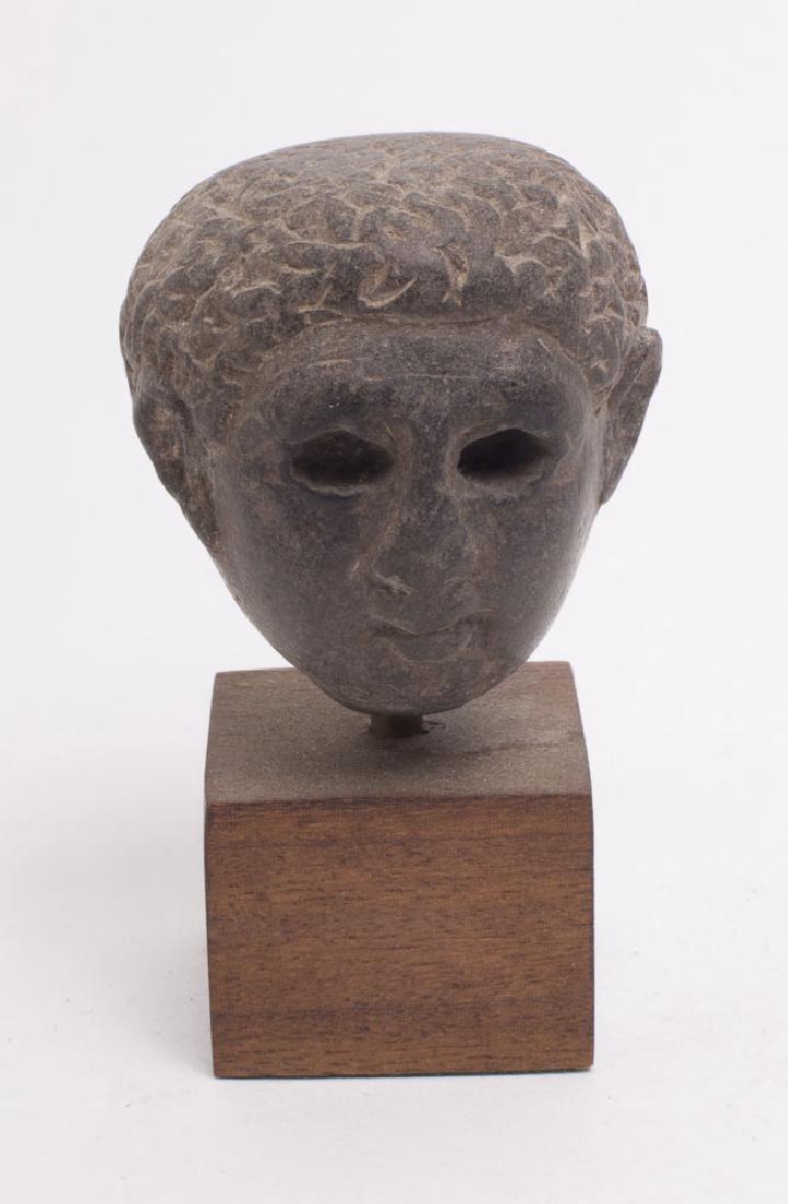 Rare Ancient Greek Stone head of a Youth c.4th cent BC (1 of 2)
