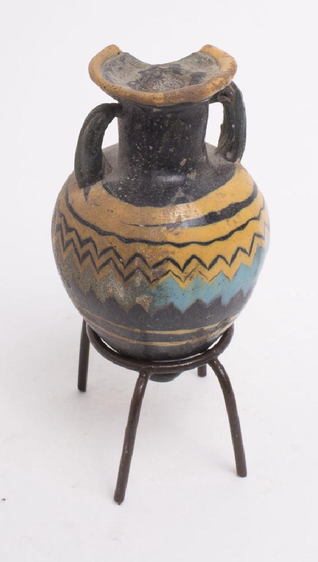 Ancient Phoenician Sand-Core Glass Amphoriskos c.6th ce (1 of 2)