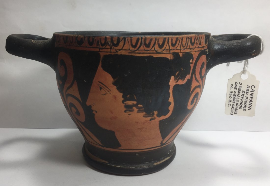 Ancient Apulian Red-Figure Skyphos Ca. 4th Century BC (1 of 2)