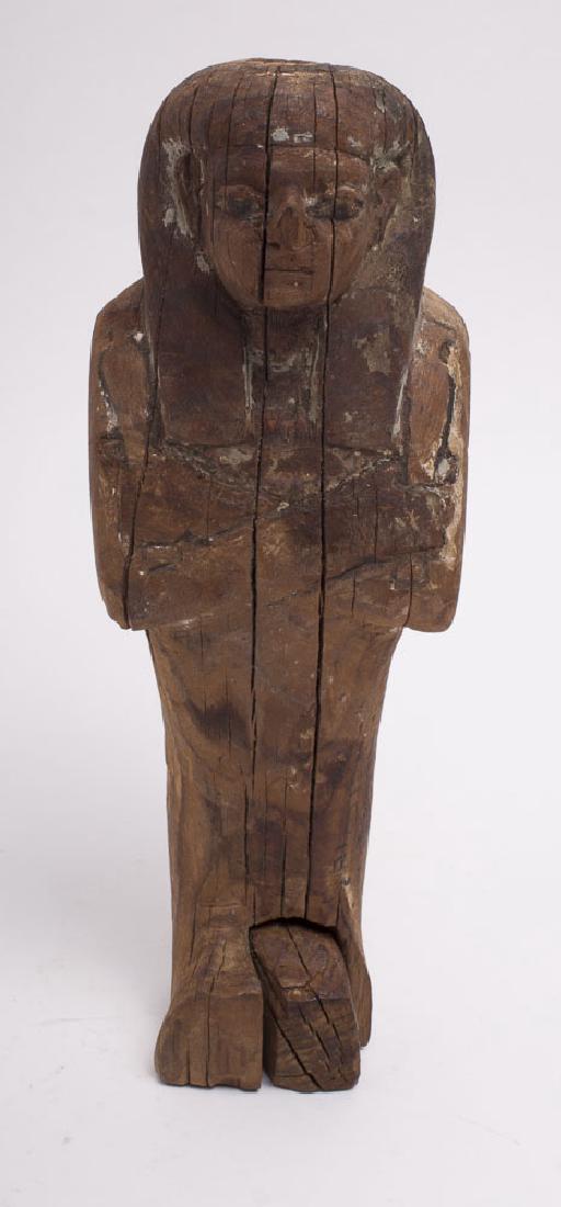 Ancient Egyptian wood Ushabti figure New Kingdom (1 of 2)