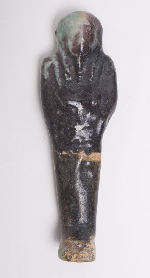 Ancient EGYPTIAN Faience Ushabti figure c.600-30 BC (1 of 2)