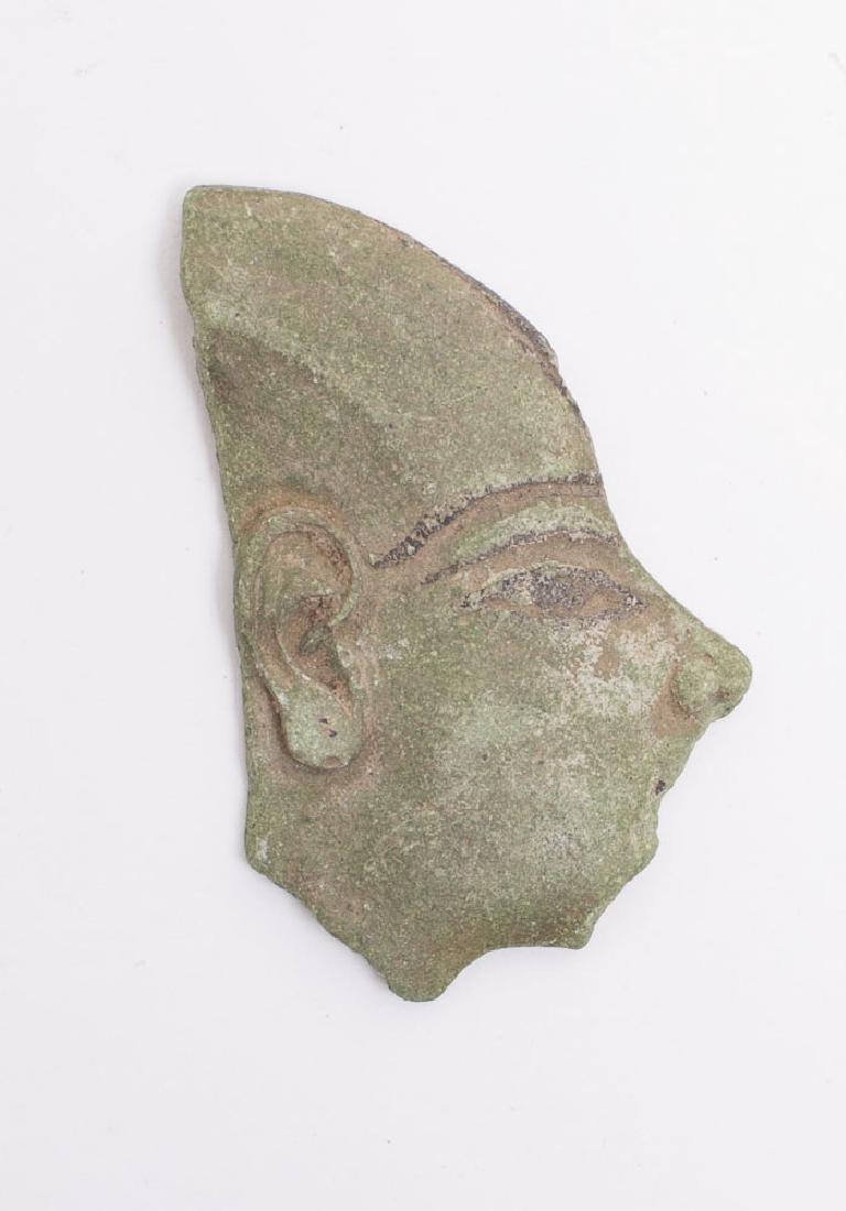 Ancient EGYPTIAN Carved Stone Face Ptolemaic Period c.3 (1 of 2)