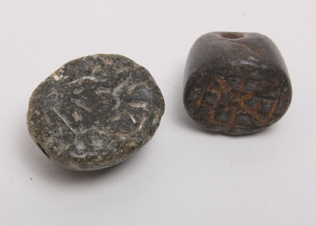 Two Ancient Anatolian Black Stone Seals c.3500-3100 BC (1 of 1)