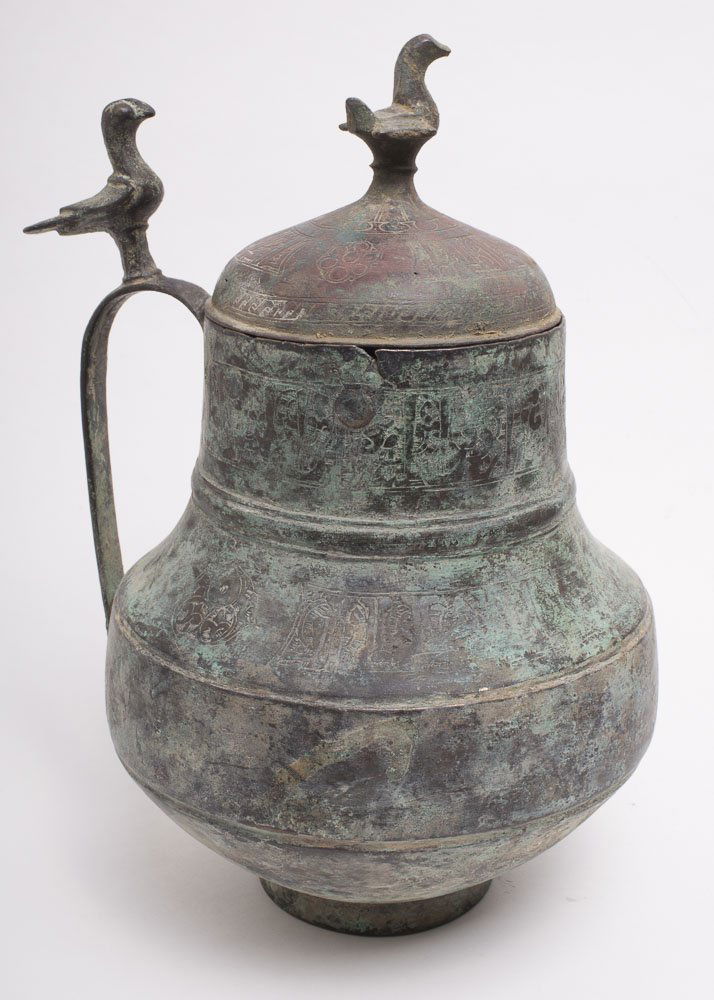 Ancient khorasan bronze ewer c.12th century AD (1 of 2)