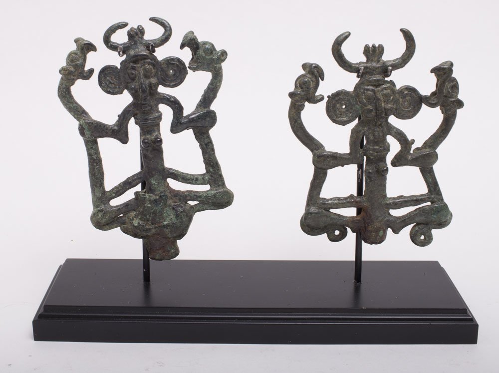 A Pair of LURISTAN BRONZE Finials c.1st millennium BC (1 of 2)