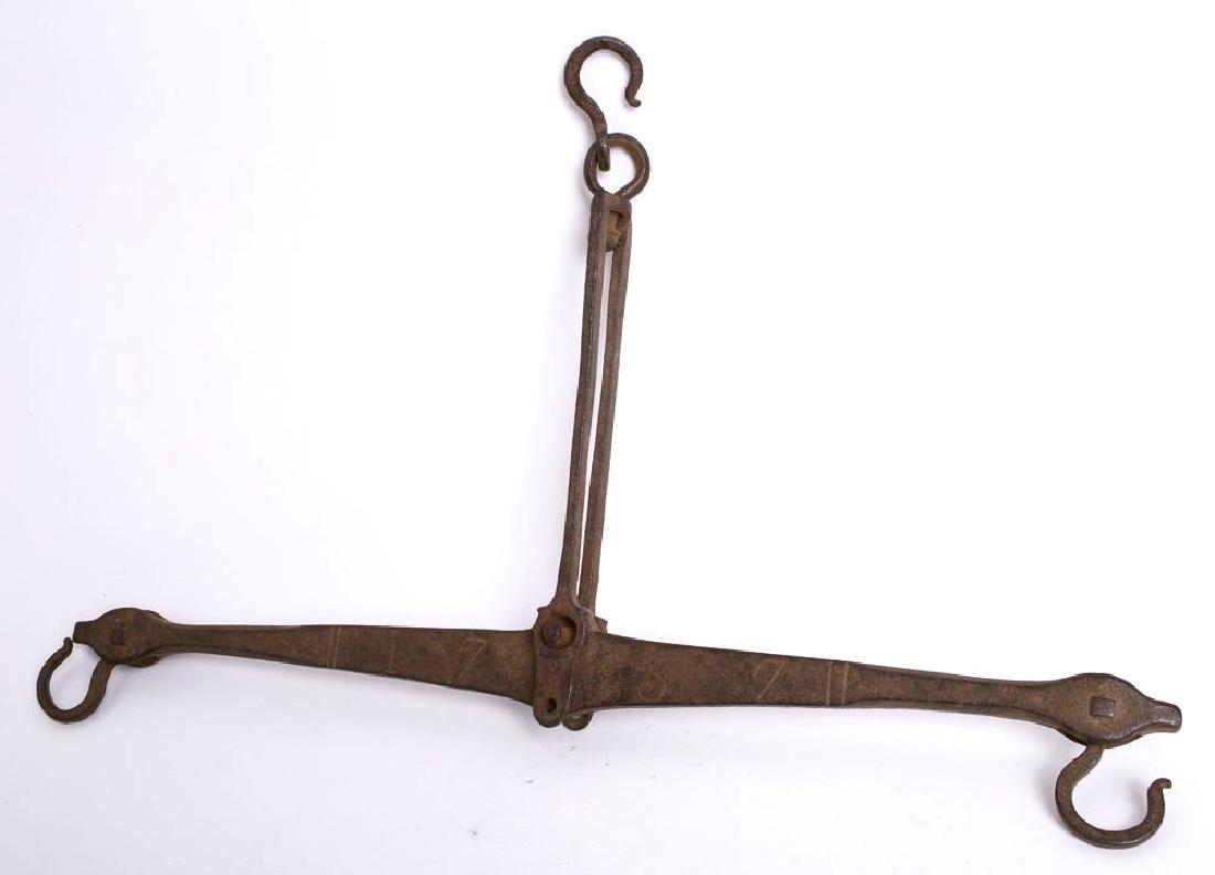 18th century Iron Steel Yard Scale dated 1757 (1 of 1)