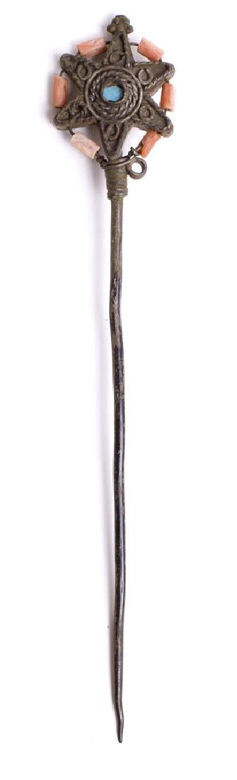 Ancient Islamic Bronze Hair Pin c.7th century AD. (1 of 2)