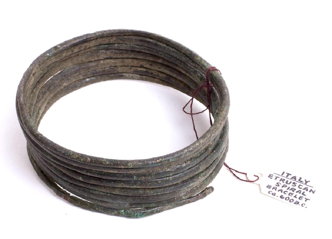 Ancient Etruscan Bronze Bracelet c.600 BC. (1 of 1)