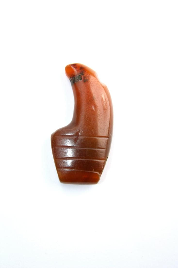 Ancient Egyptian Red Porphyry Claw Amulet c.30 BC (1 of 2)