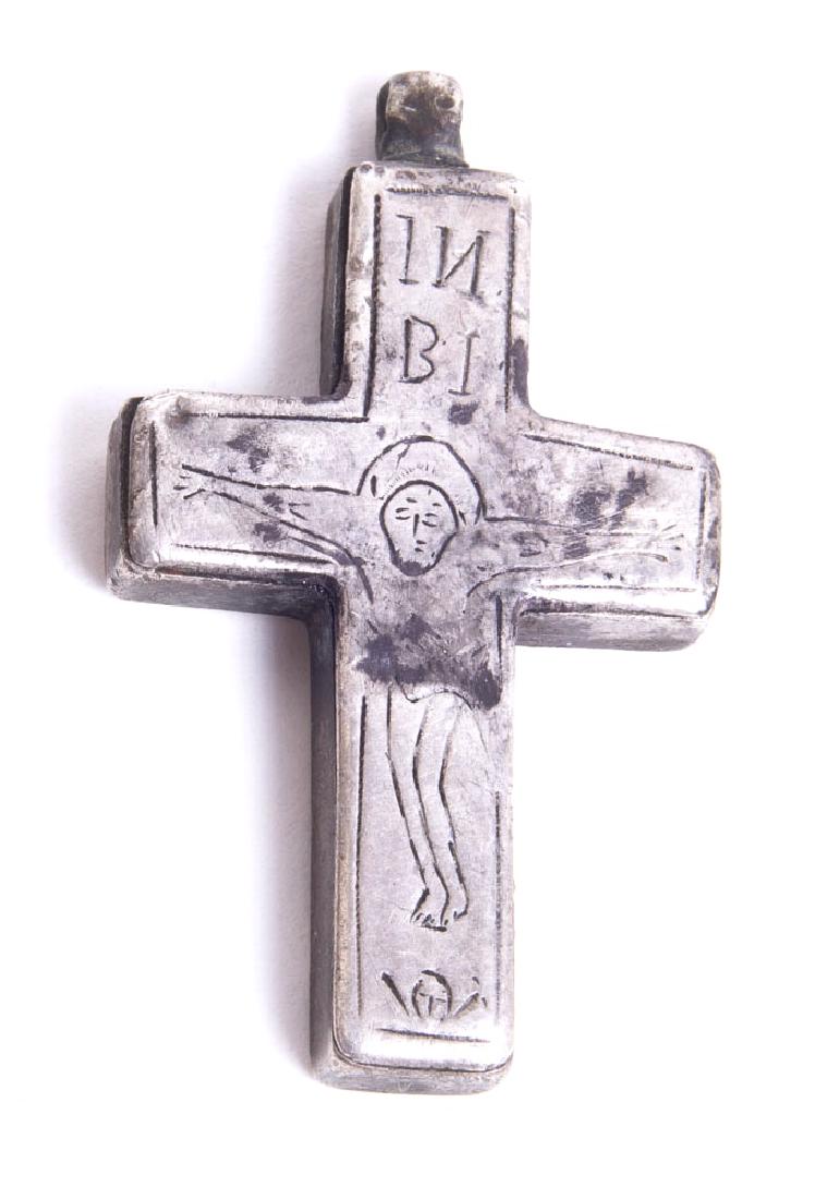 Ancient Byzantine Silver Cross c.6th century AD (1 of 2)