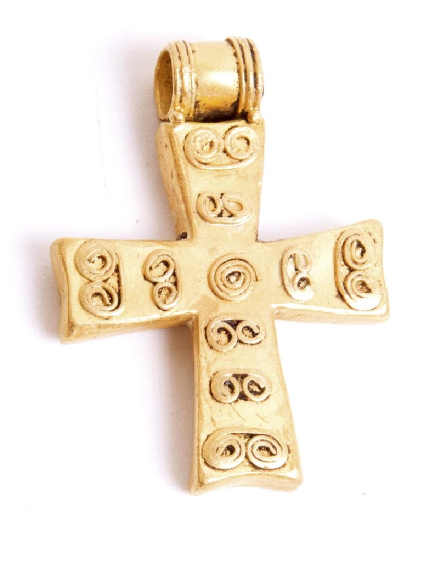 Ancient Byzantine Gold Cross c.6th century AD (1 of 2)