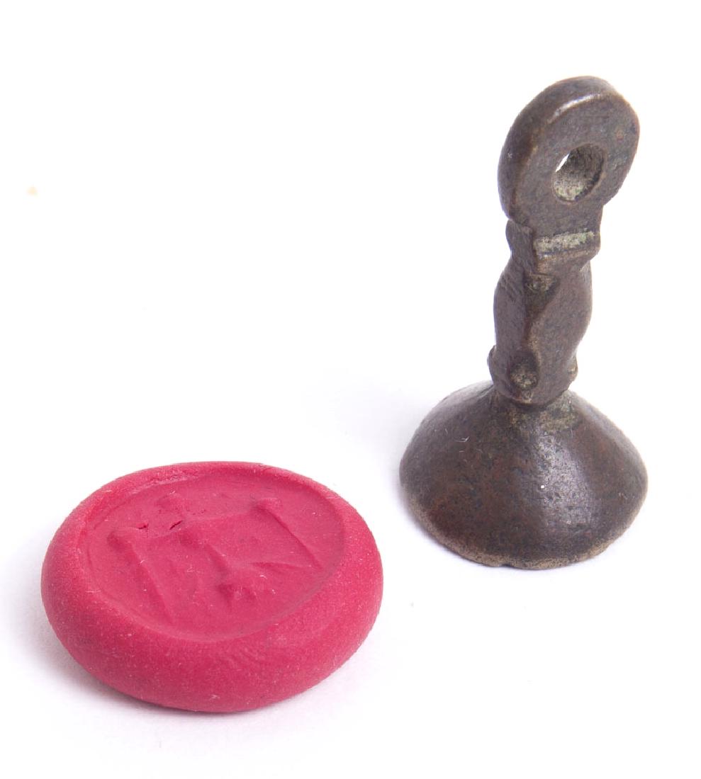 Ancient Scythian Bronze Seal with Eagle c.2nd cent BC (1 of 2)