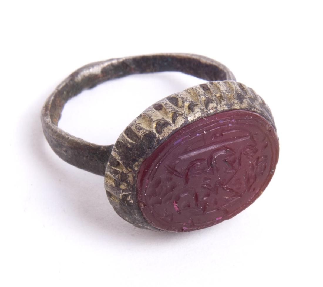 Islamic Persian Safavid Dynasty Silver ring with Seal (1 of 2)