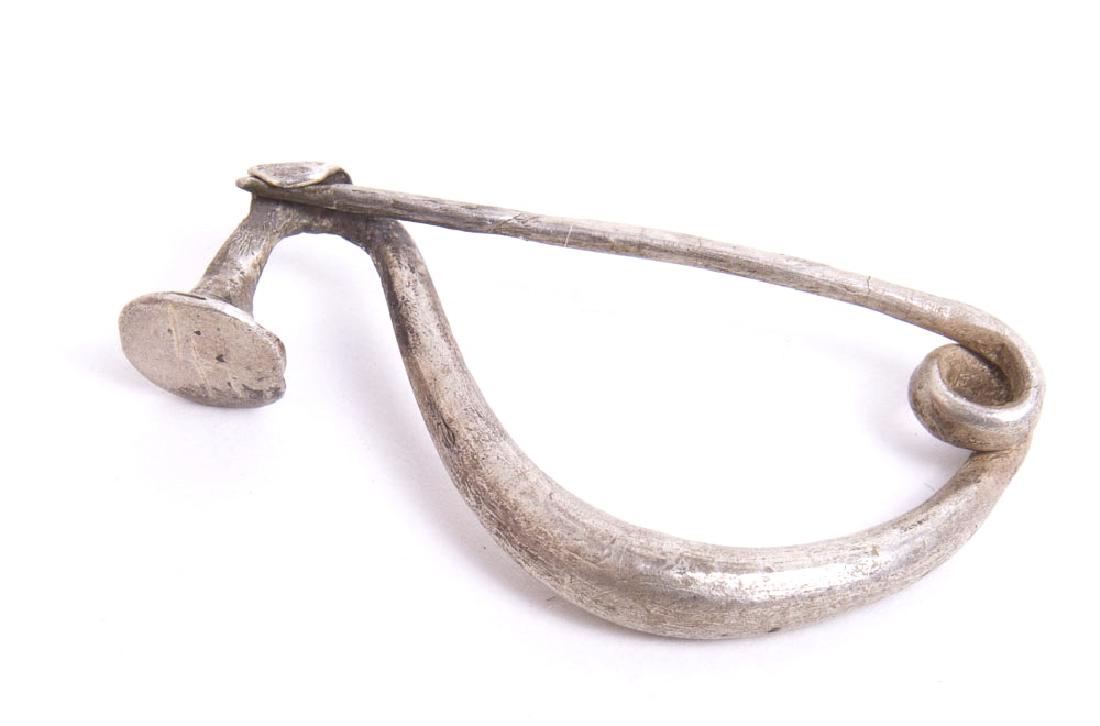 Ancient Europe Halstatt Period Silver Fibula c.6th cent (1 of 2)