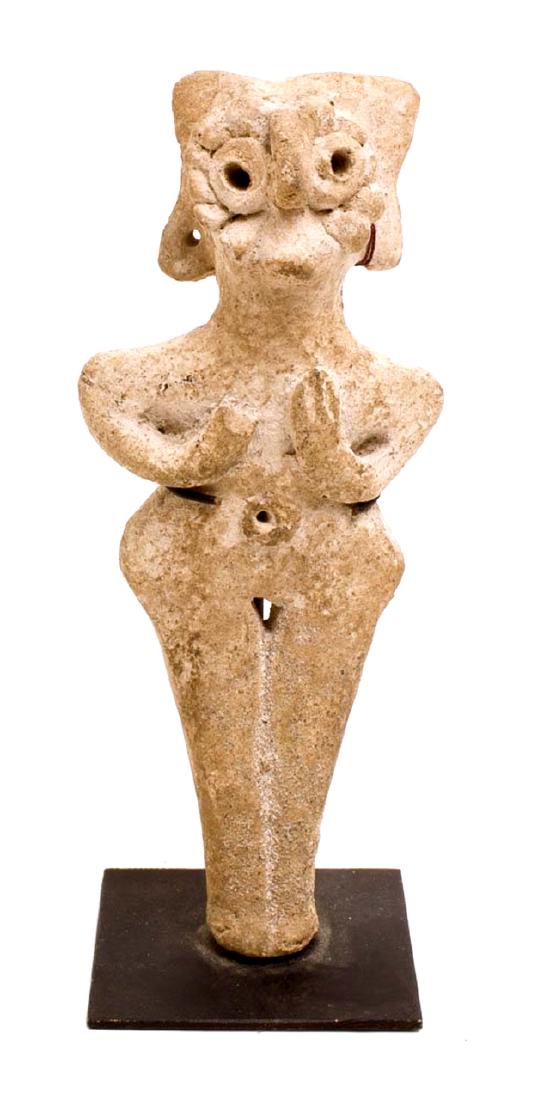 Ancient Terracotta Ashtar Bird-Face Idol c.3rd Millenni (1 of 2)