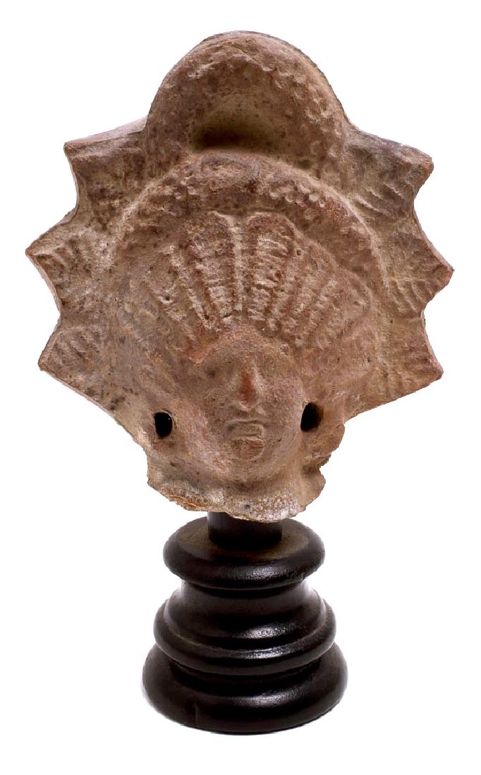Ancient Roman Egypt Terracotta Head c.1st-2nd century A (1 of 2)