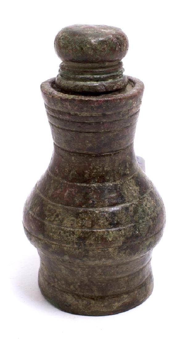 Ancient Greek Bronze Kohl with Lid c.3rd-1st cent BC. S (1 of 2)