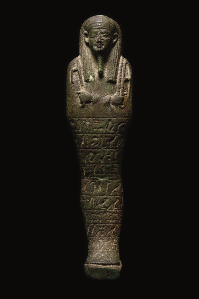Large Ancient Egyptian Faience Ushabti Figure c.700 BC (1 of 4)