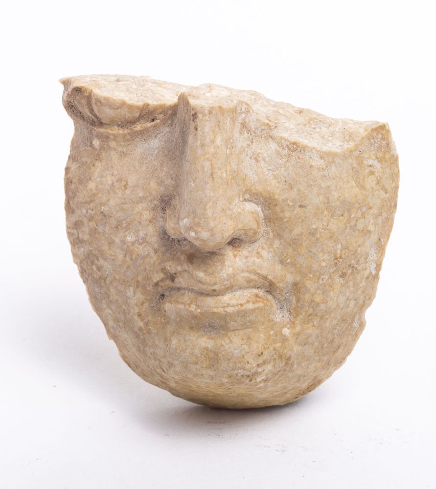 Ancient Greek Stone Face Fragment c.4th century BC. Siz (1 of 2)