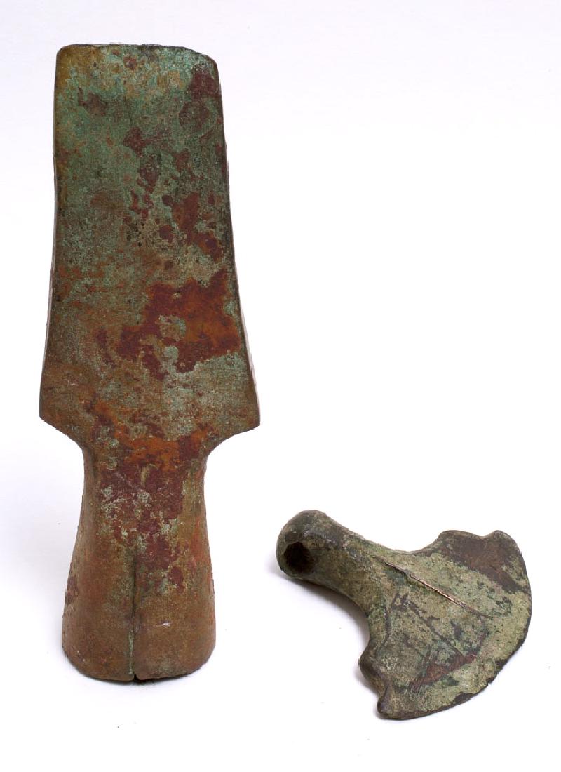 Lot of 2 Ancient Near Eastern Bronze Axe c.1000 BC (1 of 2)