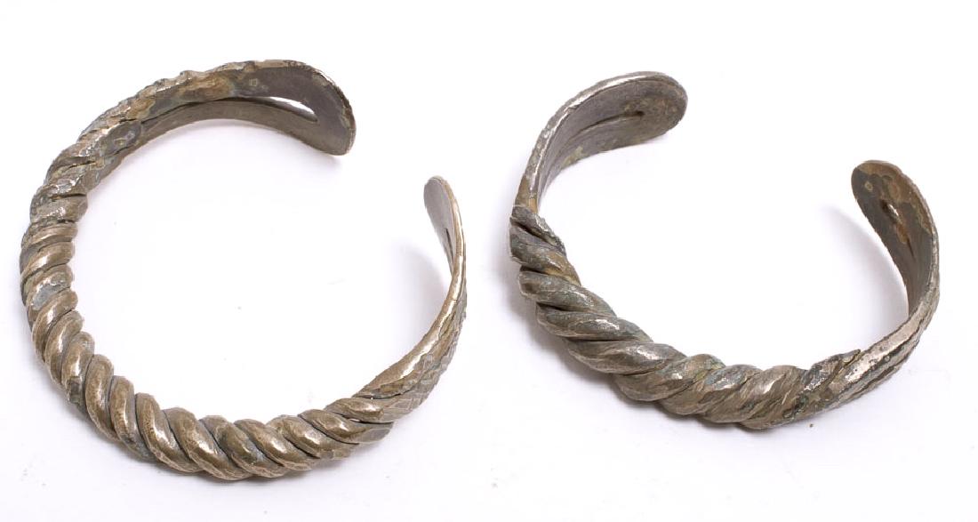 Lot of 2 Ancient Silver Bracelets c.8th century AD (1 of 1)