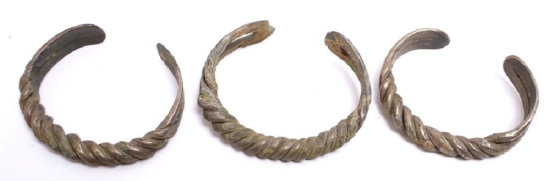 Lot of 3 Ancient Silver Bracelets c.8th century AD (1 of 1)