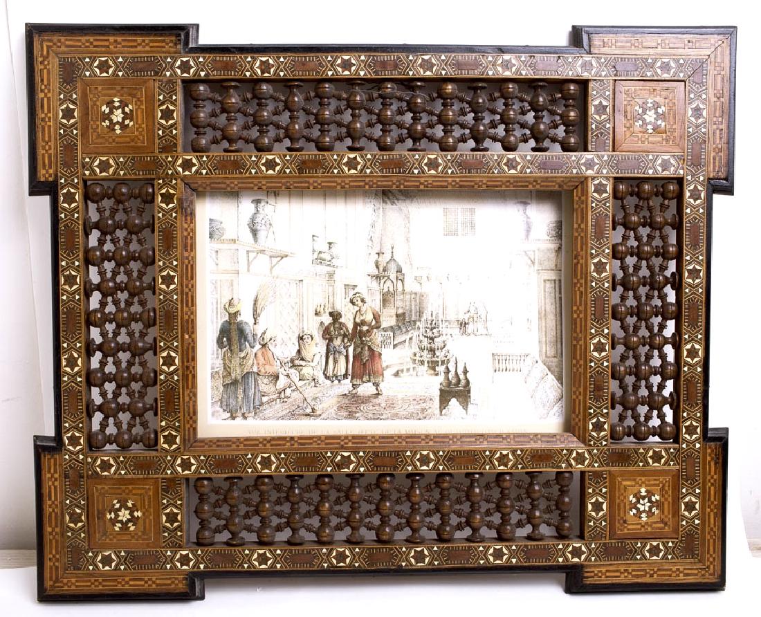 Middle Eastern Moorish Mosaic Inlaid Wood Frame (1 of 2)