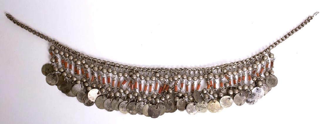 Middle Eastern Tribal Art Jewelry Silver Coin Necklace (1 of 2)
